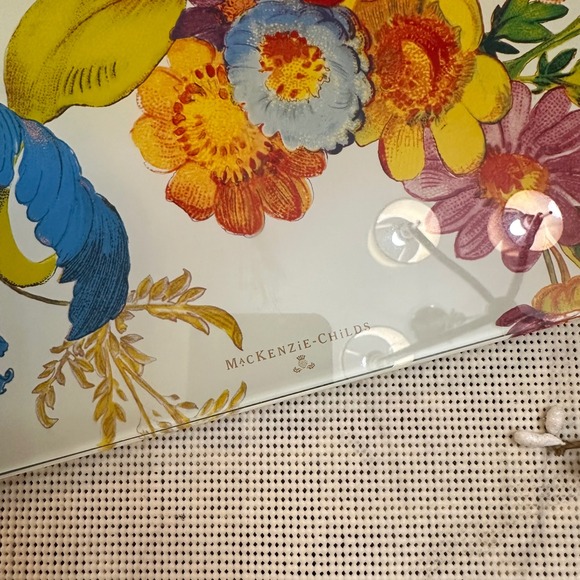 MacKenzie-Childs Flower Market Glass Cutting Board Heat Resistant Multipurpose - Picture 5 of 8